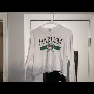 Rue21 Harlem White Long Sleeve Crop Top